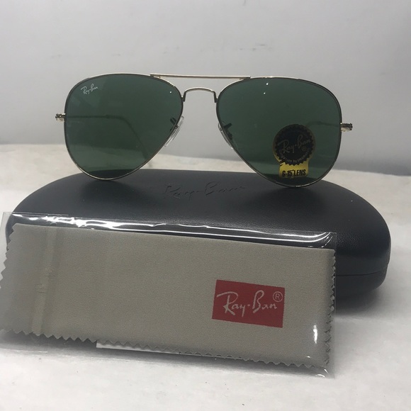 New Rayban classic Aviator RB 3025 gold with green - Picture 4 of 8